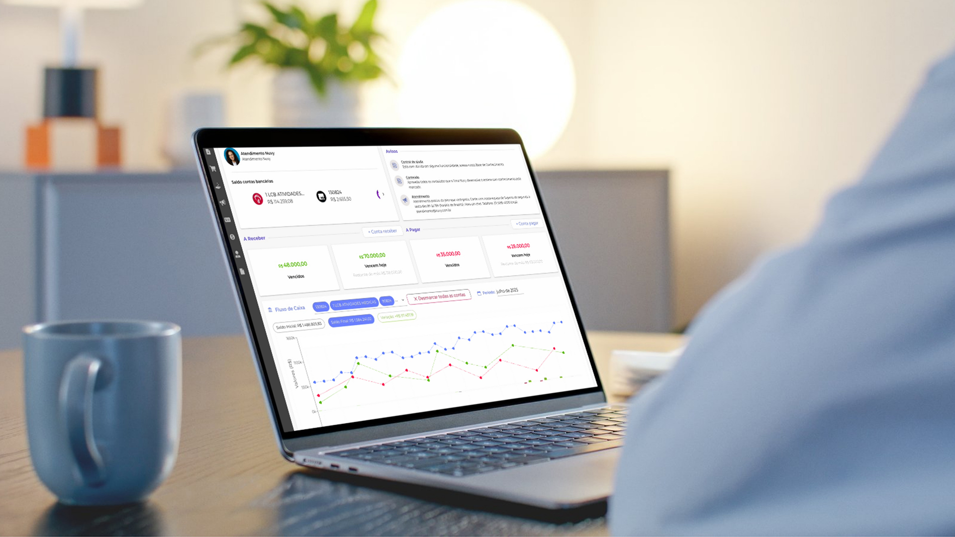 Dados em tempo real para decisões assertivas e estratégicas.